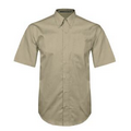 Men's 100% Cotton Premium Twill Shirt - Short Sleeve